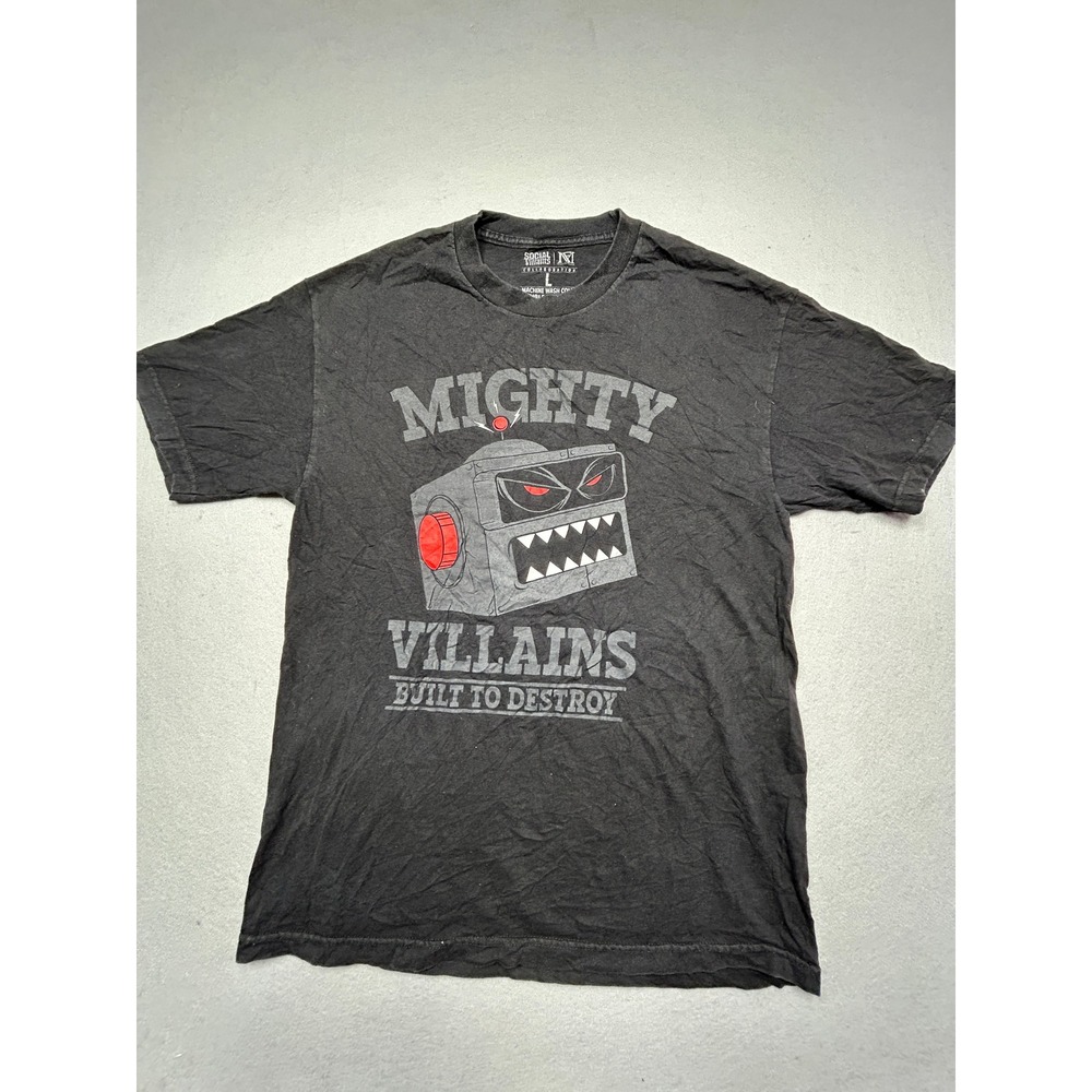 Social Villains T-Shirt Cotton Black Graphic L Mens